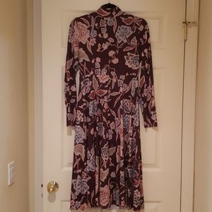 Zara long sleeve floral dress. Size large.